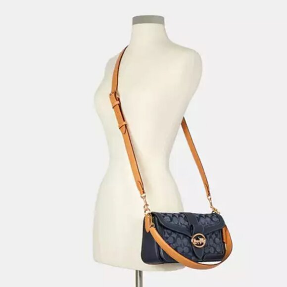 Coach Georgie Shoulder Bag | Chambray Denim (C4064) | Crossbody Strap | LIKE NEW - Picture 14 of 15